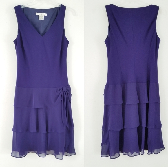 Evan Picone Dresses & Skirts - Evan-Pecone purple sleeveless fitted layered dre